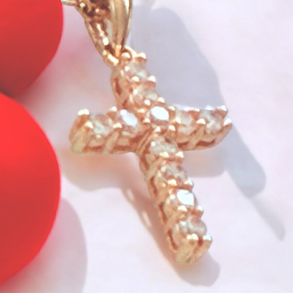 Premier Designs Rhinestone Cross Necklace Adjustable Chain 16" to 20" - Picture 1 of 15